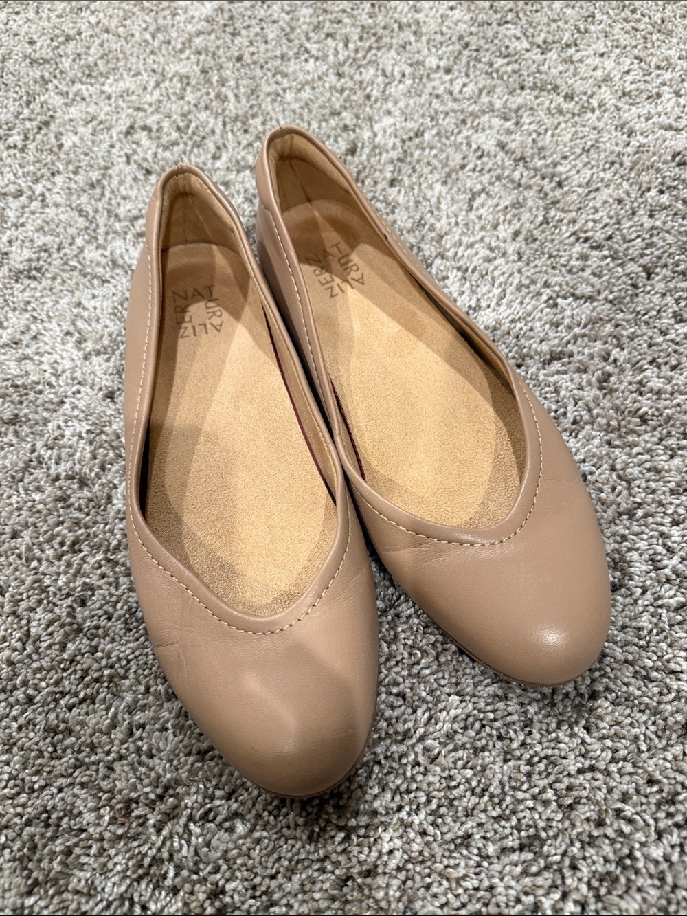 Naturalizer Women's Taupe Slip-On Ballet Flats